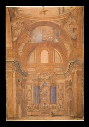 View of the Interior of the Gesu, Rome