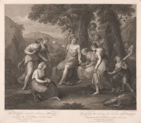 Bacchus amidst Solitary Rocks teaching the Nymphs to make Verses