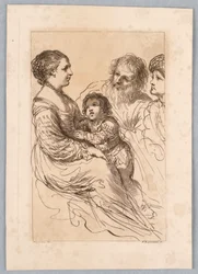 Lady, Boy, and Two Old Men