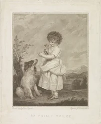 Portrait of Philip Yorke with Dog and Bird