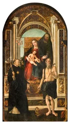 North Transept, Altar of Saint Nicholas, Madonna Enthroned and Child Saint Anne Saints Nicholas of Tolentino and Jerome