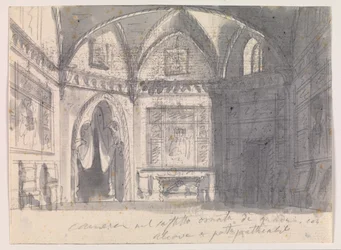 Hall with Gothic Vaults and Alcove