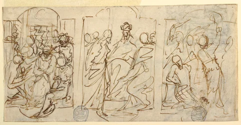 Three Stages of the Passion: The Mockery, Christ before Pilate, Flagellation, ca. 1848