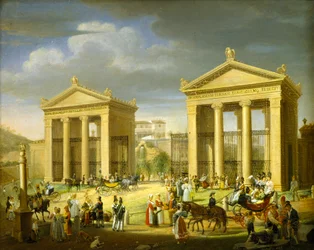 The Approach to the Villa Borghese, Rome, 1838