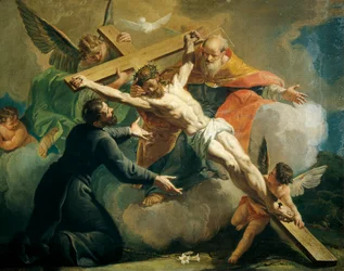 Crucifixion with God the Father and Saint Ignatius of Loyola (1709-1769)