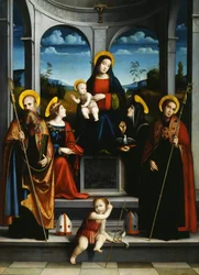 Virgin and Child with Saints Benedict, Justina, Placidus and Scholastica