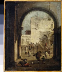 Venetian Capriccio: View of a Square and a Palace