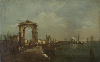 Landscape with a Quay and Ships on a Lake