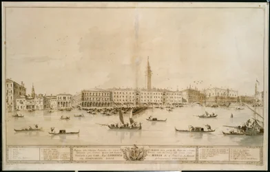 Panorama of Venice from the Bacino di San Marco, Including the Project for the Proposed Teatro Manin