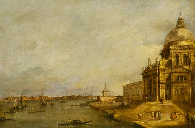 Santa Maria delle Salute and the Entrance to the Grand Canal, Venice, Looking East