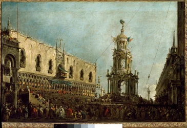 The Doge of Venice Attends the Shrove Tuesday Celebrations on Piazzetta di San Marco