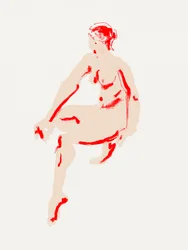 Abstract Red Nude