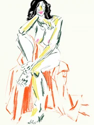 Confident Seated Nude