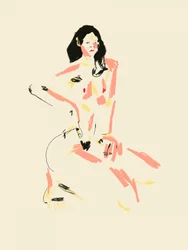 Expressive Nude Figure Sketch