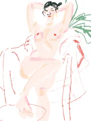 Girl Resting In A Chair