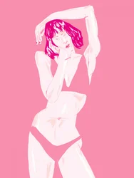 Pink Woman Posing