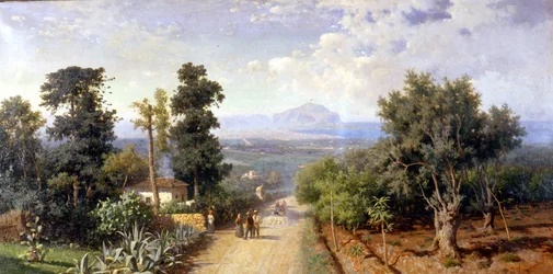 The surroundings of Palermo. Painting by Francesco Lojacono.