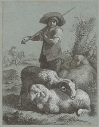 Shepherd Boy with Sheep