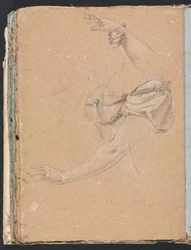 Verona Sketchbook: Female arms and hands with drapery (page 82), 1760