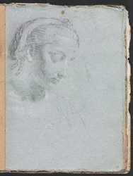 Verona Sketchbook: Head and shoulders of a woman (page 61), 1760