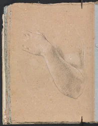 Verona Sketchbook: Left arm and hand (page 46)
