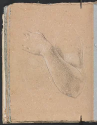 Verona Sketchbook: Left Arm and Hand (Detail), 1760