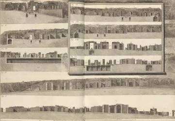 Cross-sections Showing Different Aspects of the Buildings in the Plan of Pompeii