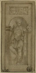 Niche Statue of David with the Head of Goliath