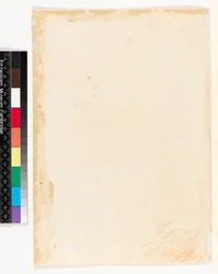 Recto: Study Sheet. Verso: Slight Ink Scribbles, Possibly a Drapery Study?