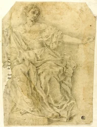 Seated Allegorical Female Figure