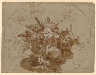 Design for a Ceiling with the Ascension of the Virgin