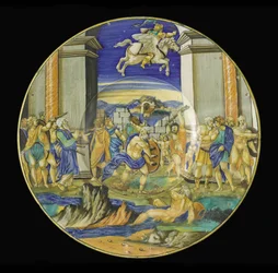 Plate with Scene from Ariosto’s Orlando Furioso, 1531