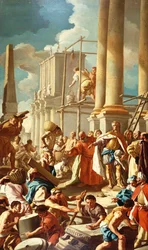 Robert of Anjou constructing the Church of Santa Chiara, Naples