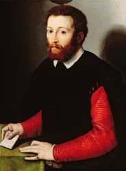 Portrait of a Man Holding a Letter