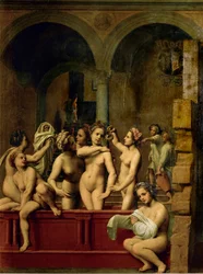 The Uriah Letter, Bathsheba and Her Servant Girls Bathing