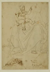 The Infant Jesus on the Knees of the Virgin