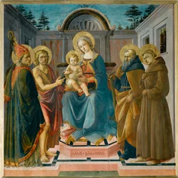 The Virgin and Child between Saint Zenobius, Saint John the Baptist, Saint Anthony Abbot, and Saint Francis