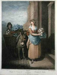 Turnips and Carrots Ho, plate 13 of The Cries of London, engraved by Thomas Gaugain, pub. by Colnaghi & Co.