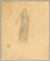 Sketch for Central Figure in the Ascension