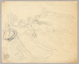 Sketch of Figural Group for Ascension