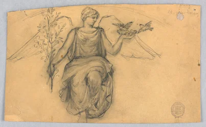 Spring, Sketch of Winged Figure