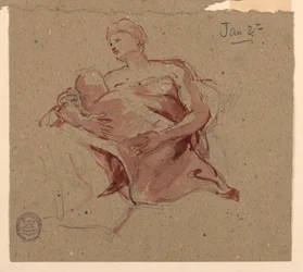 Study for "Charity," St. Bartholomew