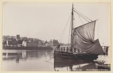 Bideford Bridge from River Bank