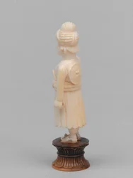 Black pawn, chess piece, India, circa 1820