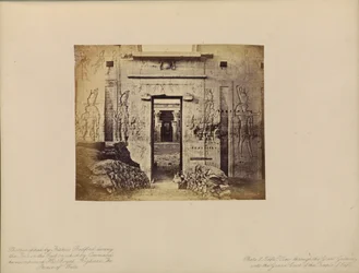 Edfu - View Through the Great Gateway Into the Grand Court of the Temple of Edfu