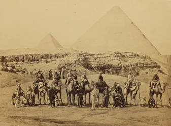 Gizeh - The Departure of H.R.H. the Prince of Wales and Suite from the Pyramids