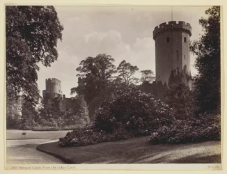 Warwick Castle, from the Outer Court, 1860-94