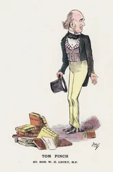 Tom Pinch, Rt Hon W H Lecky (color lithograph)