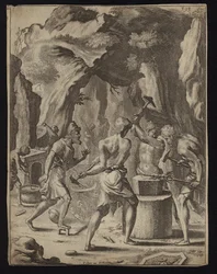 Vulcan forging the weapons of Aeneas