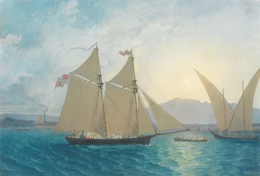 The Launch of "La Sorcière" on the Lake of Geneva
